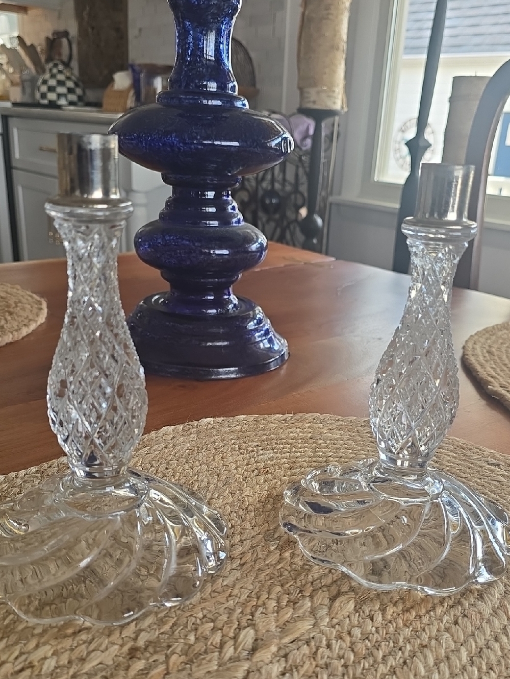 Vintage Duncan & Miller Sandwich Candle Holder